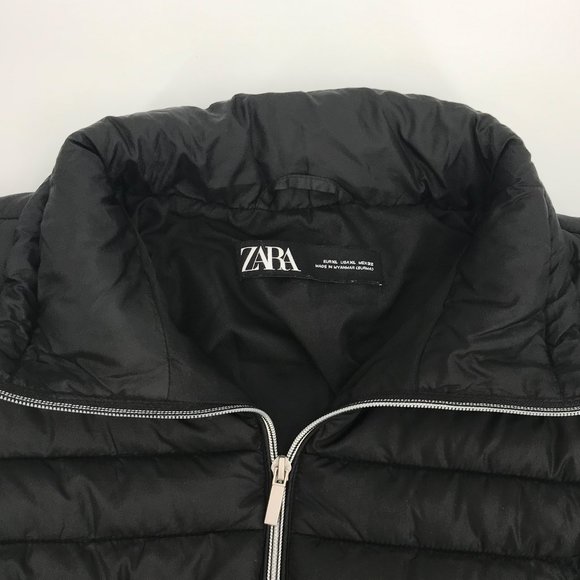 Zara black puffer light weight jacket size xl - Picture 8 of 8